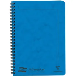 Clairefontaine 10x Europa Notemaker, Doppelspiralheft A5, 60 Blatt liniert abtrennbar - Blau 4855Z
