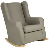 Schaukelsessel Mit Beinen Holz Grau 95x81x104cm
