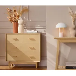 Tchibo - Schubladenkommode aus Eschenholz mit dekorativen Fronten - 80x40x80,5cm - braun - Holz / Eschenholzfurnier / Eschen-Massivholz