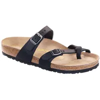 Birkenstock Mayari Birko Flor, Damen Pantoffel, Schwarz - schwarz - Größe: 36 EU - 36 EU