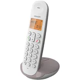 Logicom ILOA 155T Schnurloses Festnetztelefon mit Anrufbeantworter – Solo – Analoges und DECT-Telefon – Taupe