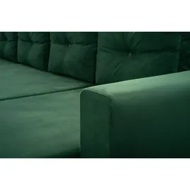 e-meubles Ecksofa Carl – Ottomane Links und rechts montierbar, Couch für Wohnzimmer, Schlafsofa Sofagarnitur Sofa Eckcouch L-Form Wohnlandschaft, m... - Schwarz