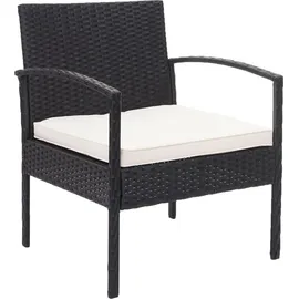MCW Poly-Rattan Garnitur F56 4-tlg. Schwarz