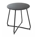 outdoor Garten Beistelltisch LIAM, Ø 45 cm - Anthrazit - Stahl