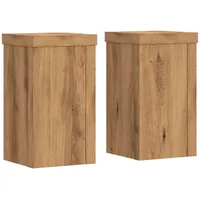 VidaXL Pflanzenständer 2 Stk. Artisan-Eiche 10x10x18 cm Holzwerkstoff