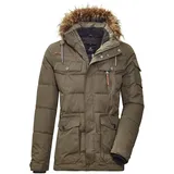 G.I.G.A. DX Herren Nakubo Casual Funktionsjacke In Daunenoptik Mit Abzippbarer Kapuze, grünanthrazit, S