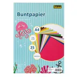 IDENA Buntpapier A4 25 Blatt,sort. ungummiert
