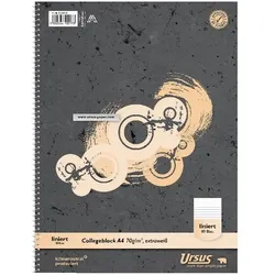 Ursus Style Notizbuch DIN A4 Liniert Spiralbindung Papier Perforiert 160 Seiten
