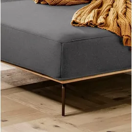 W.Schillig Eckcouch Leder 3-Sitzer Grau
