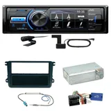 JVC KD-X561DBT DAB+ Bluetooth USB Einbauset für EOS Polo Caddy Amarok Scirocco