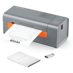 VEVOR Etikettendrucker 40-108 mm Labeldrucker Thermodrucker 203 Dpi Etikettendrucker 150 mm/s Versandetiketten Drucker Thermo-Direkt Etikettendruckgerät Usb