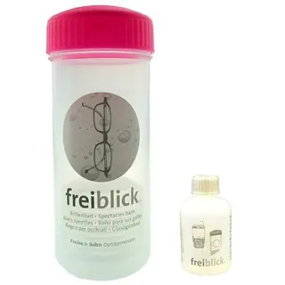 Original freiblick Brillenbad "Klassik 1.2" SET | Schüttelbad inkl. 50ml Spezialreiniger (pink)