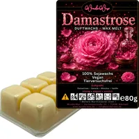 WonderWax Duftwachs Wax Melts für Duftlampe, 6 Würfel Duftmelt Wachsmelt Sojawachs Duftwachs Würfel für Raumdüfte, Wachs Duftöl Winter Indoor Schmelzen für Aromalampe Damastrose