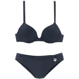 S.Oliver Push-Up-Bikini Damen dunkelblau Gr.38 Cup A