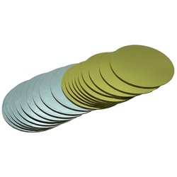 KITCHENDREAM Tortenplatte CakeBoard Set Kuchenplatte rund gold UND silber in 3 mm starker Pappe, (10-tlg) Ø 15 cm