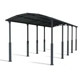 CANOPIA Carport Arcadia Alpine 3,59 x 10,72 m grau inkl. Regenrinne