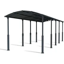 CANOPIA Carport Arcadia Alpine 3,59 x 10,72 m grau inkl. Regenrinne