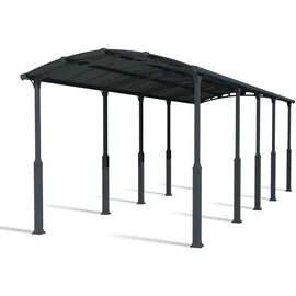 CANOPIA Carport Arcadia Alpine 3,59 x 10,72 m grau inkl. Regenrinne