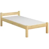 Erst-Holz Einzelbett Gästebett Bettrahmen Kiefer massiv 80x200 Futonbett Matratze Rollrost 60.36-08 M