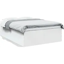 vidaXL Bettgestell Weiß 140x200 cm Holzwerkstoff