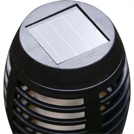 NÄVE Solarleuchte schwarz H: 45 cm D: 6 cm 5er Set Flammeneffekt