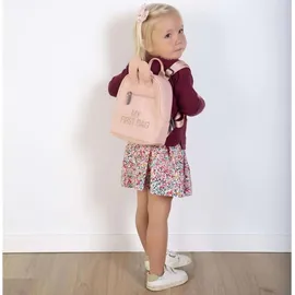 Childhome CHILDHOME, Kinderrucksack Baby, Schule, Vorschule, Kinderkrippe, Zwei Fächer, Lunchbag/Flaschen geeignet, Abnehmbare Sicherheitsschnalle, Wasserabweisend, My First Bag, Rosa - Rosa