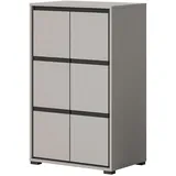 inn.furn Schuhschrank grau schwarz 65 cm, Soft-Close