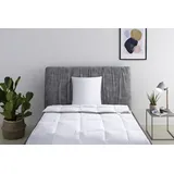 RIBECO Betten-Set "Richard, silberweiß 155x220 cm, weiß leicht,