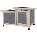 LIONTO Kleintierstall 70 x 43 x 45 cm grau