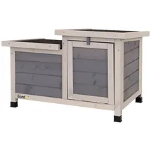 LIONTO Kleintierstall 70 x 43 x 45 cm grau