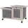 LIONTO Kleintierstall 70 x 43 x 45 cm grau