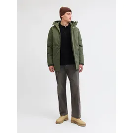 JACK & JONES 12278782_1927_S, Anorak, Uni, Erwachsener, Reißverschluss, Polyester, grün - Grün - S