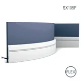 Orac SX105F Sockelleiste flexibel / biegbar SX105F 200 x 1,3 x 10,8 cm
