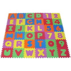 Knorrtoys® Puzzle Alphabet und Zahlen, 36 Puzzleteile, Puzzlematte, Bodenpuzzle bunt