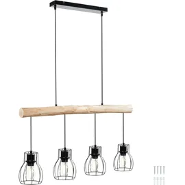 Tectake tectake® Pendelleuchte 4-flammig, 4x E27, 40 W 82 x 13,5 x 140 cm