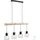 Tectake tectake® Pendelleuchte 4-flammig, 4x E27, 40 W 82 x 13,5 x 140 cm