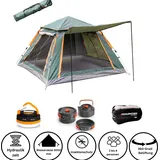 Tool Brothers, Lötgerät, Toolbrothers Outdoor Camping-Set Zelt für 2-4 Personen Hydraulikzelt Pop-Up zelt + Campingausrüst