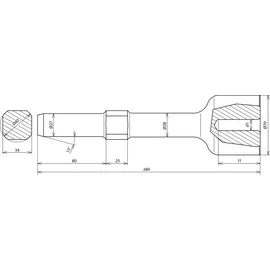 Dehn Hammereinsatz HE TE 25 R27 #625009