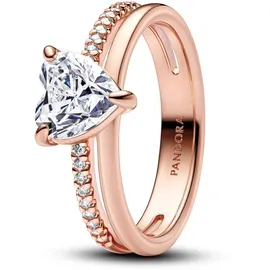 Pandora Doppelband Herz Ring 183100C01 Damenring