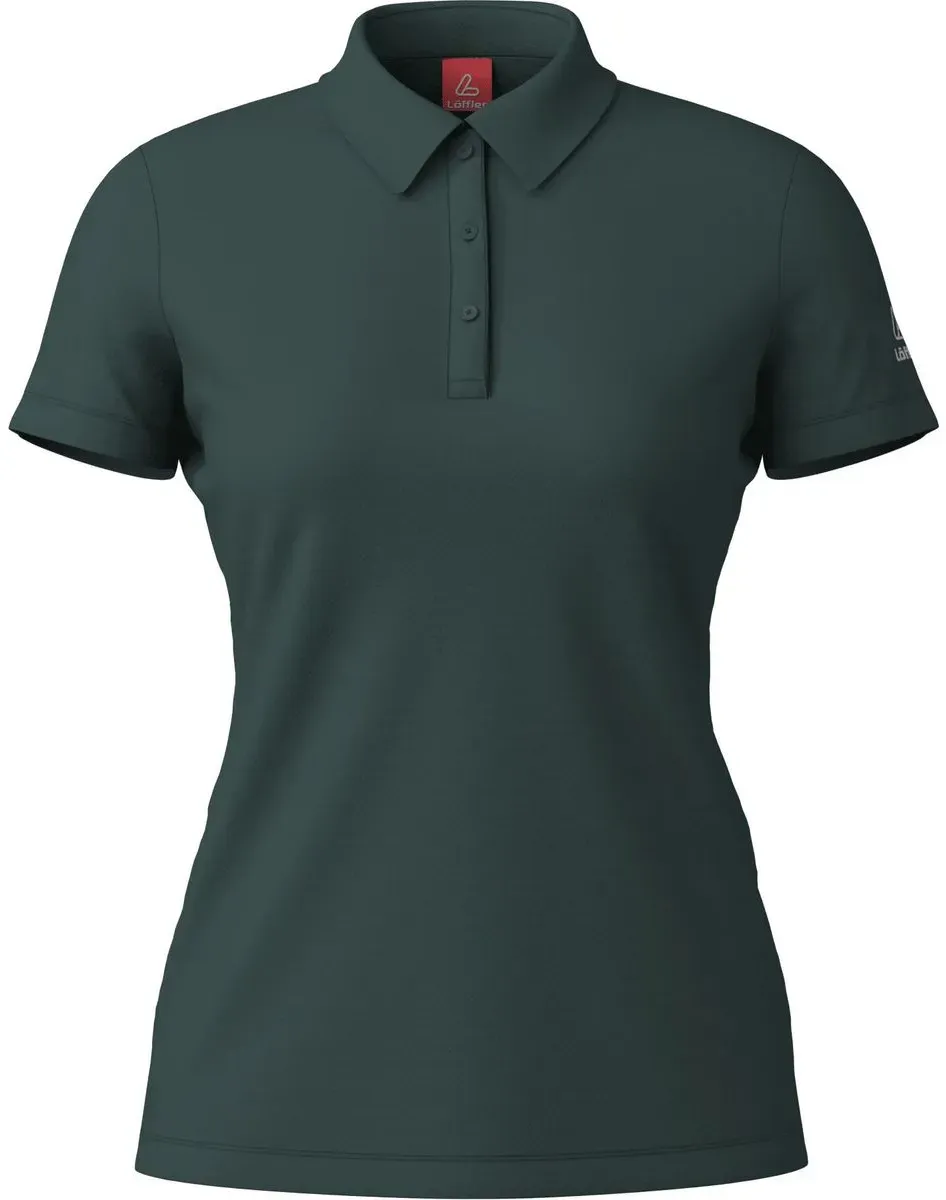 Löffler Women Poloshirt Tencel(tm) forest (365) 40