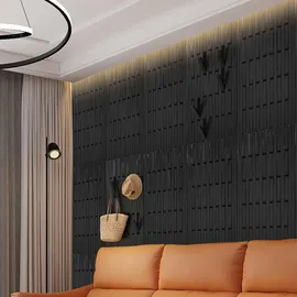 Home Deluxe Garderobenpaneel Quest 55 x 4 x 105 cm Schwarz