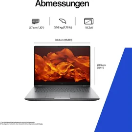 HP ZBook Fury G1i 18 Intel Core Ultra 7 255HX 32 GB RAM 1 TB SSD RTX PRO 2000 98L71ET