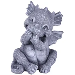 Gartenfigur Drache Figur Skulptur Gartendeko Garten Terrasse Deko Staue