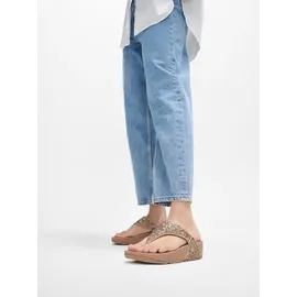 FitFlop Damen Lulu Multi-Tonal Glitter Zehentrenner, Klassischer Beige-Mix, 39 EU