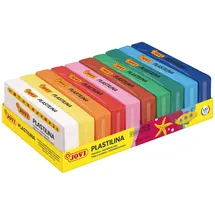 Jovi Knete PLASTILINA farbsortiert, 10 Farben je 150,0 g