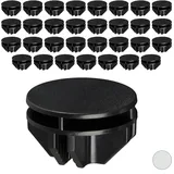 Relaxdays Steckregal Verbindungsstücke Kunststoff schwarz 40er Pack