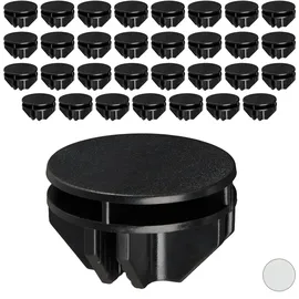 Relaxdays Steckregal Verbindungsstücke Kunststoff schwarz 40er Pack