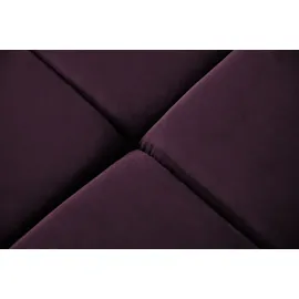 KAWOLA Sofa NEVADA Ecksofa Velvet purple Recamiere links