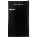Respekta Retro-Kühlschrank 47,4 cm 90 L mit Null-Sterne-Fach, Regelbares Thermostat, LED Beleuchtung, schwarz