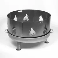 Czaja® Feuerschale Bonn 80 cm mit Funkenschutz Flamme | Feuerschalen mit Funkengitter für den Garten, Terrasse und Balkon, Feuertonne und Feuerkorb, große Feuerstelle für den Garten